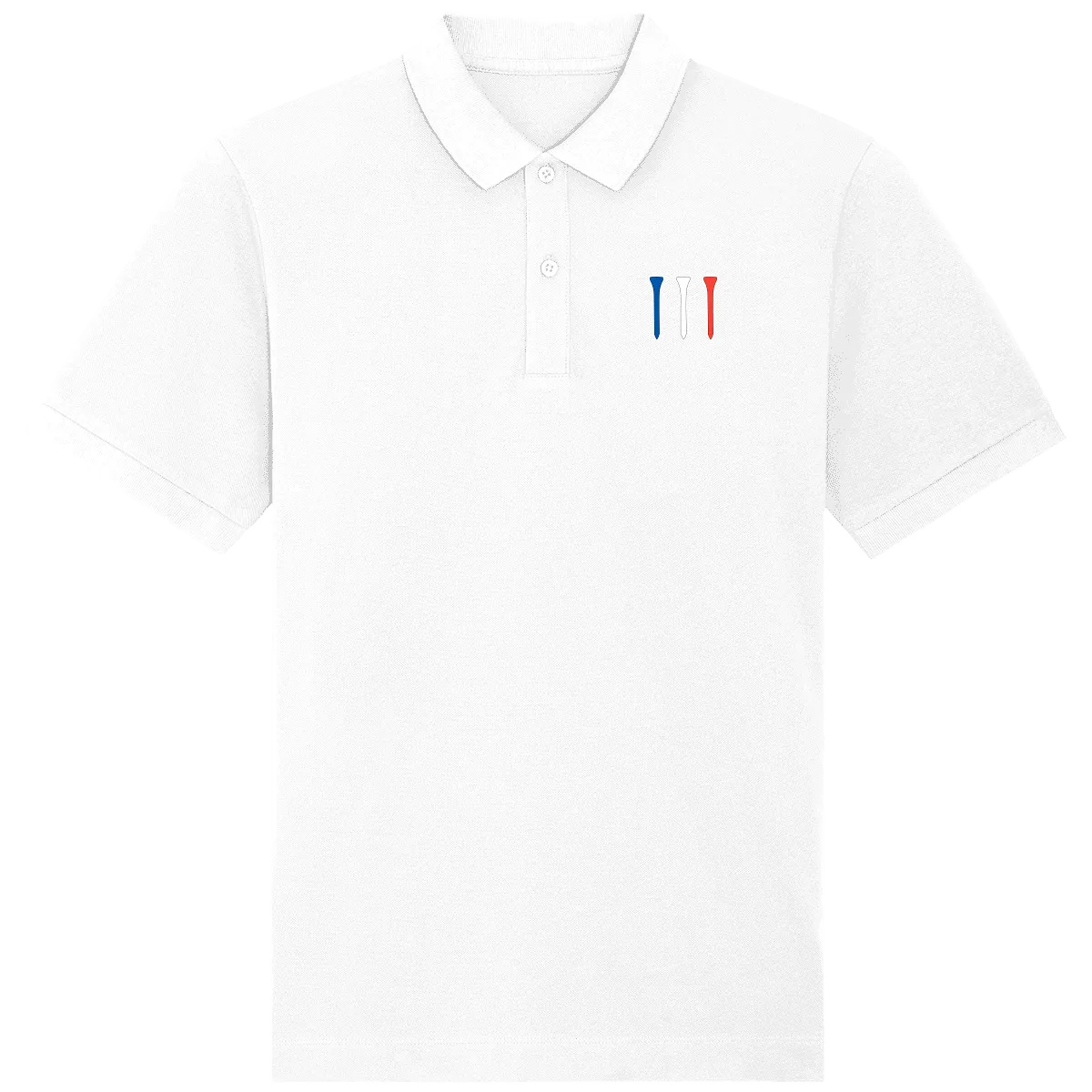 Polo en coton Bio brodé TEES BLEU BLANC ROUGE