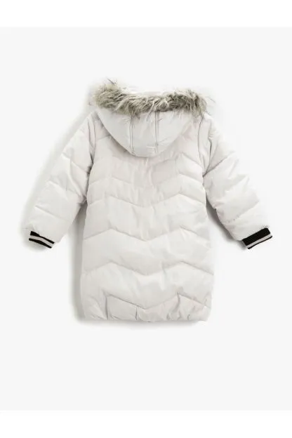 Quilted Longline Girls Coat