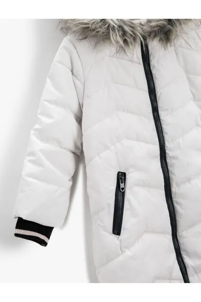 Quilted Longline Girls Coat