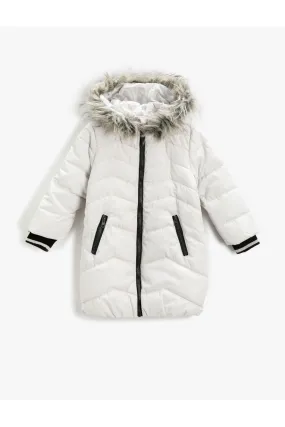 Quilted Longline Girls Coat