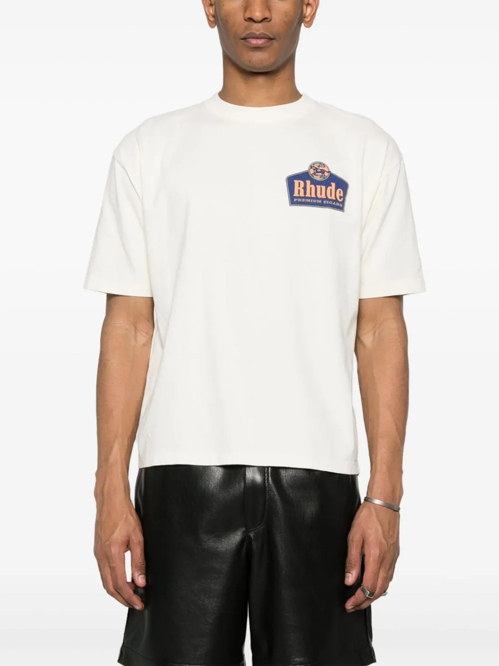 Rhude - T-shirt en coton à logo imprimé