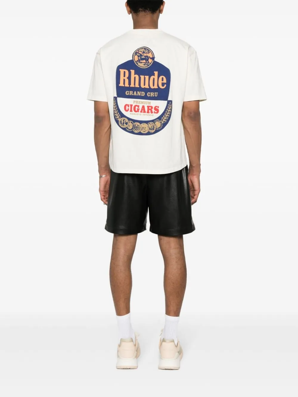 Rhude - T-shirt en coton à logo imprimé