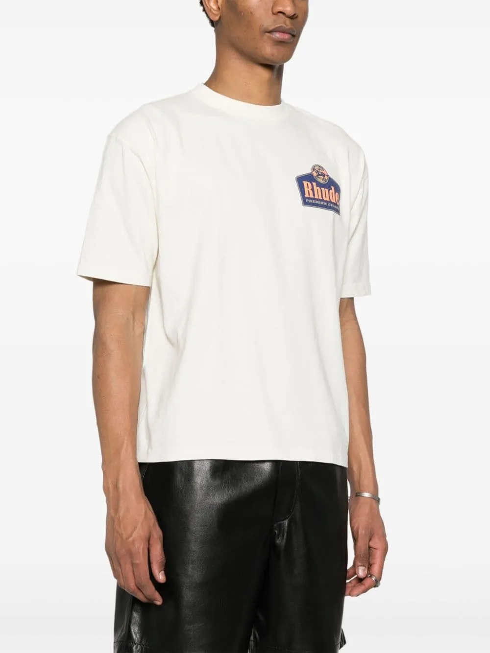 Rhude - T-shirt en coton à logo imprimé