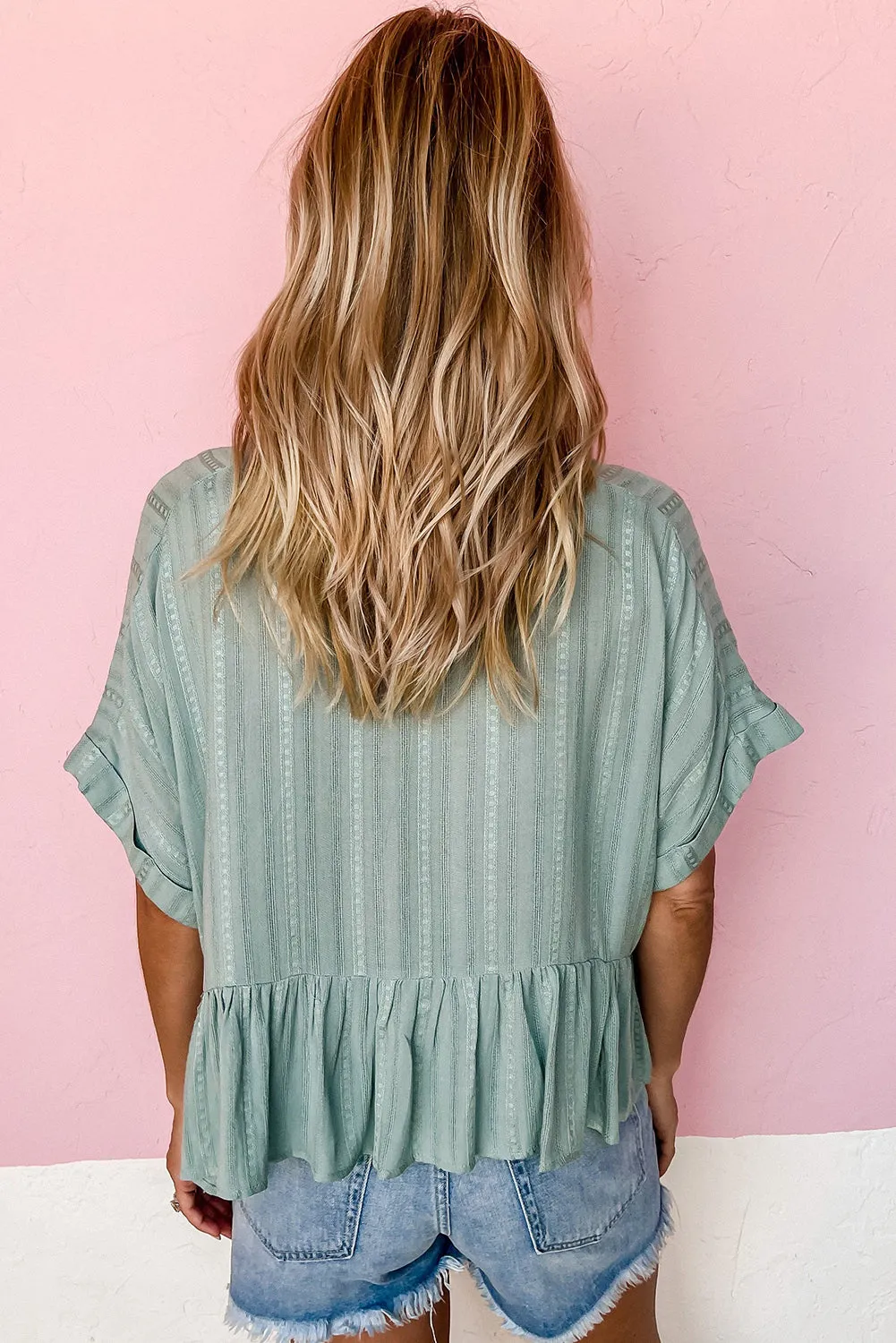 Sage Ruffled Blouse