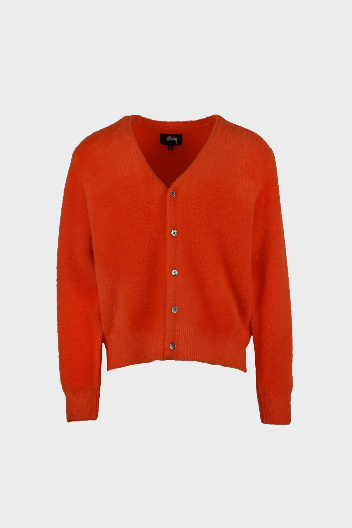 Shaggy Cardigan - Red Orange