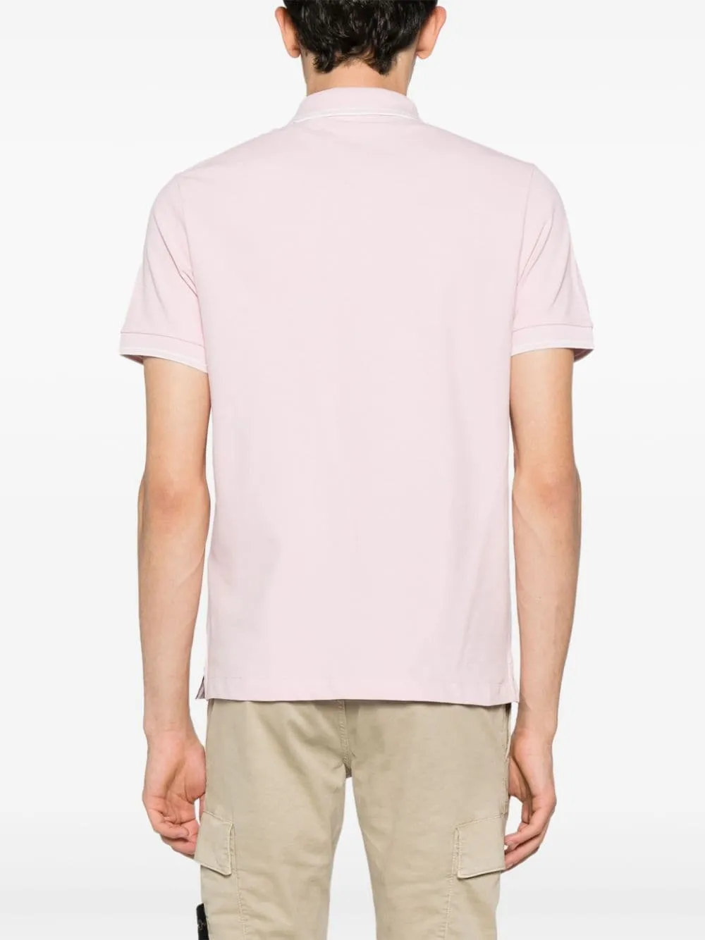 Stone Island - Polo en coton rose Compass