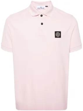 Stone Island - Polo en coton rose Compass