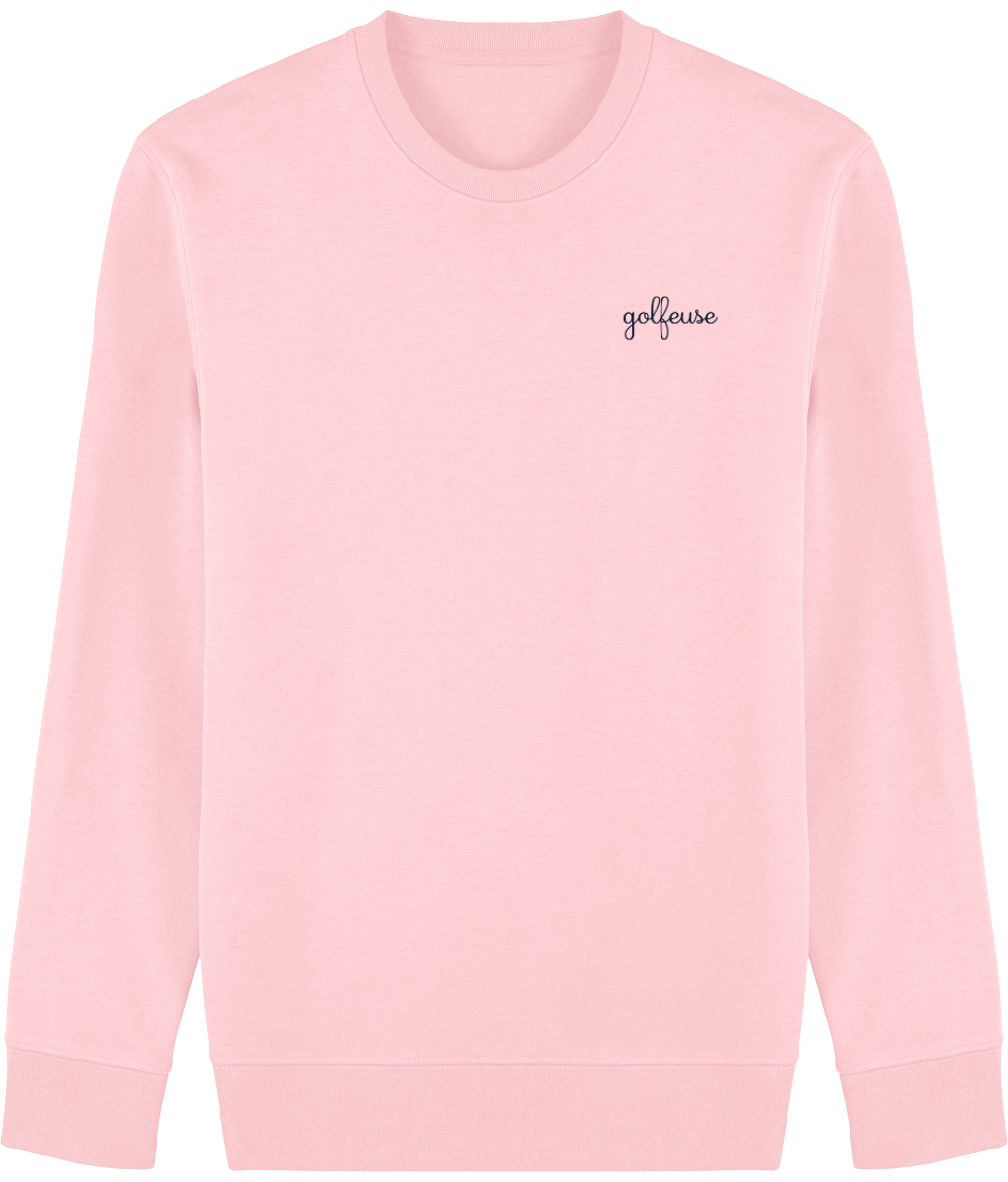 Sweat en coton bio brodé GOLFEUSE v350