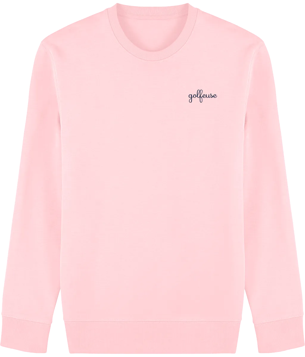 Sweat en coton bio brodé GOLFEUSE v350