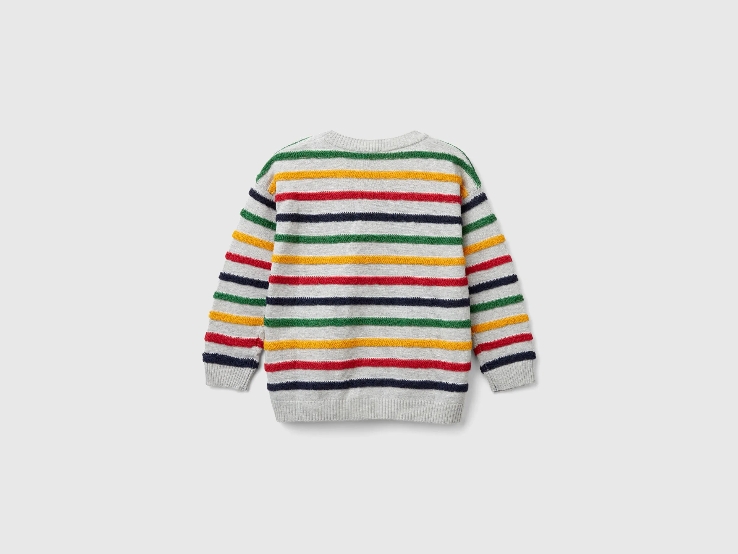 Sweater with multicolored stripes - Multi-color | Benetton