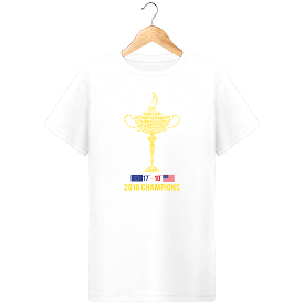 T-Shirt en coton bio 2018 RYDER CHAMPIONS avec score