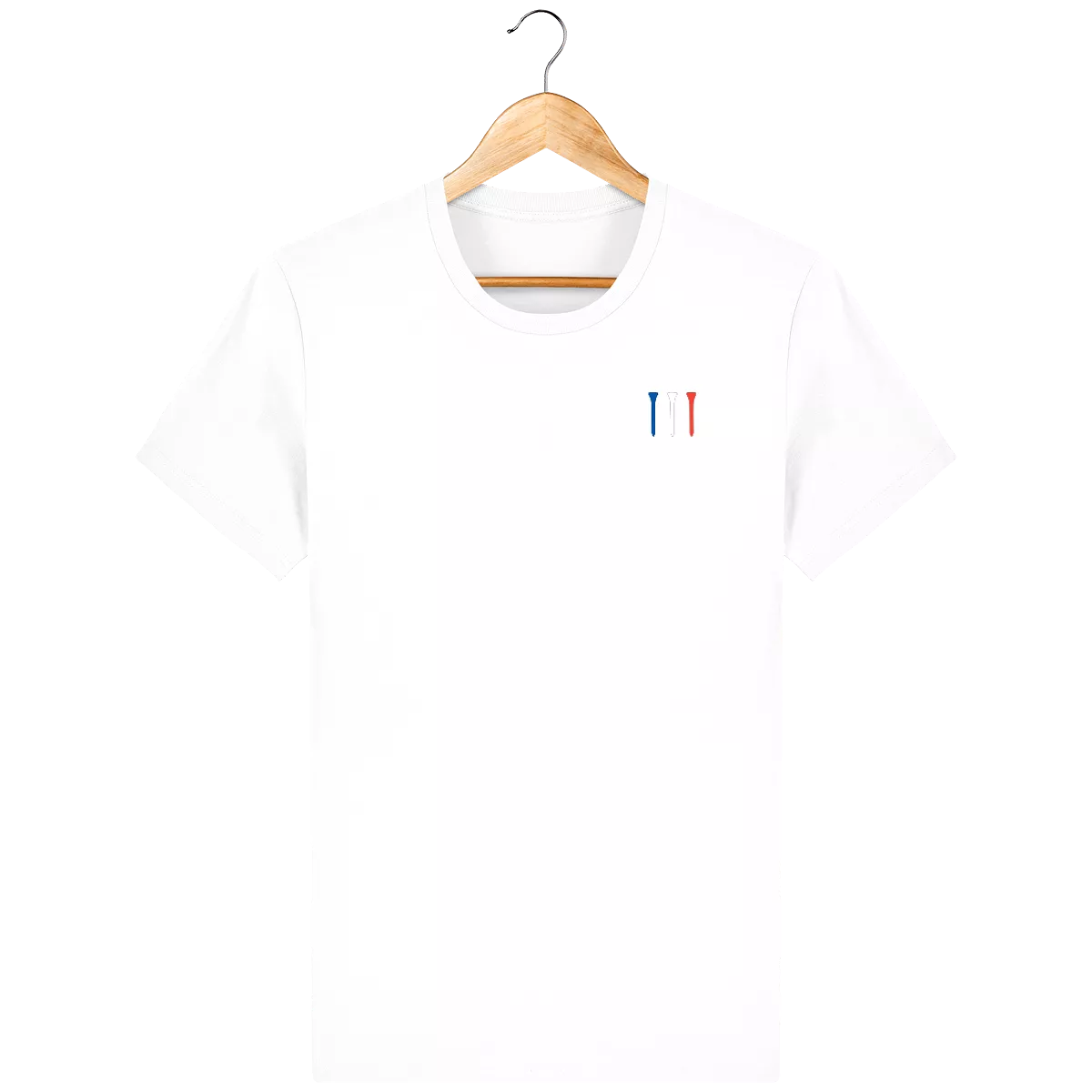 T-Shirt en coton bio brodé TEES BLEU BLANC ROUGE