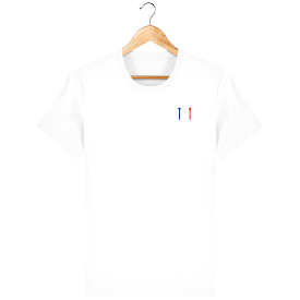 T-Shirt en coton bio brodé TEES BLEU BLANC ROUGE