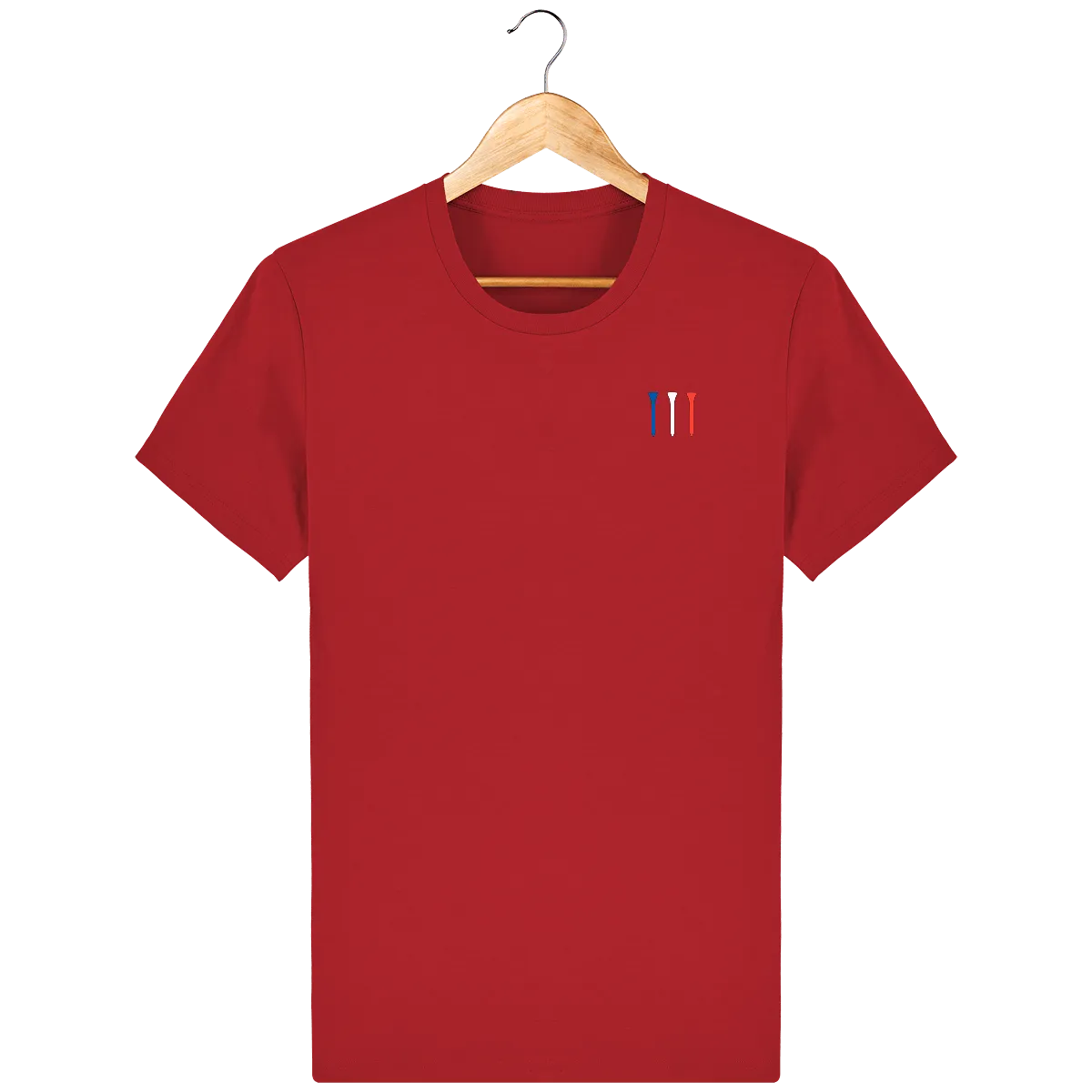 T-Shirt en coton bio brodé TEES BLEU BLANC ROUGE