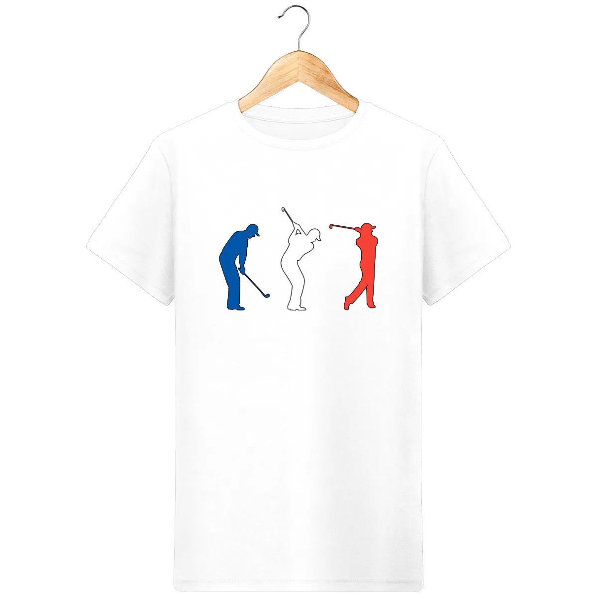 T-Shirt en coton bio GOLF BLEU BLANC ROUGE