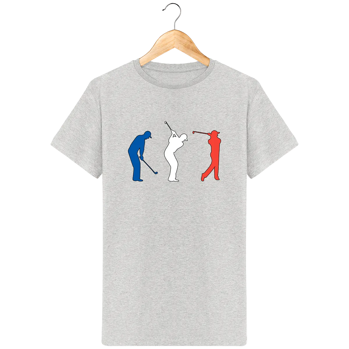 T-Shirt en coton bio GOLF BLEU BLANC ROUGE