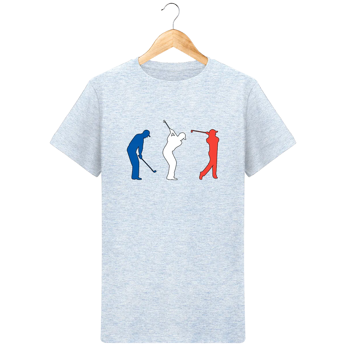 T-Shirt en coton bio GOLF BLEU BLANC ROUGE