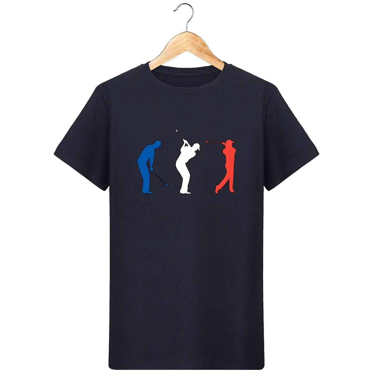 T-Shirt en coton bio GOLF BLEU BLANC ROUGE