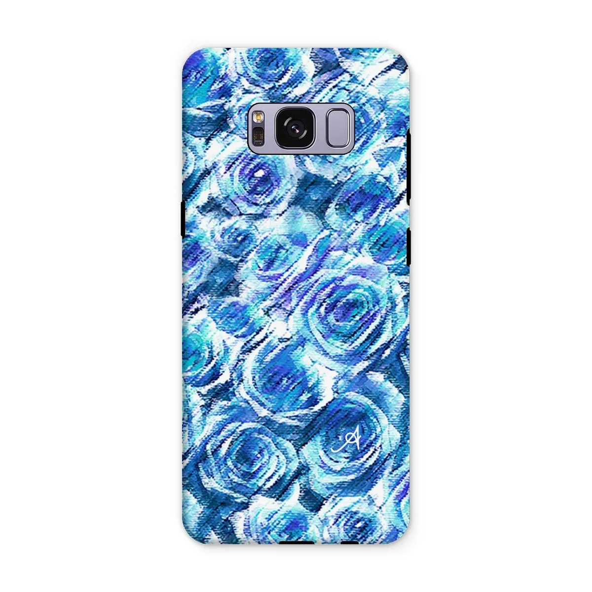 Textured Roses Cornflower Amanya Design Tough Phone Case