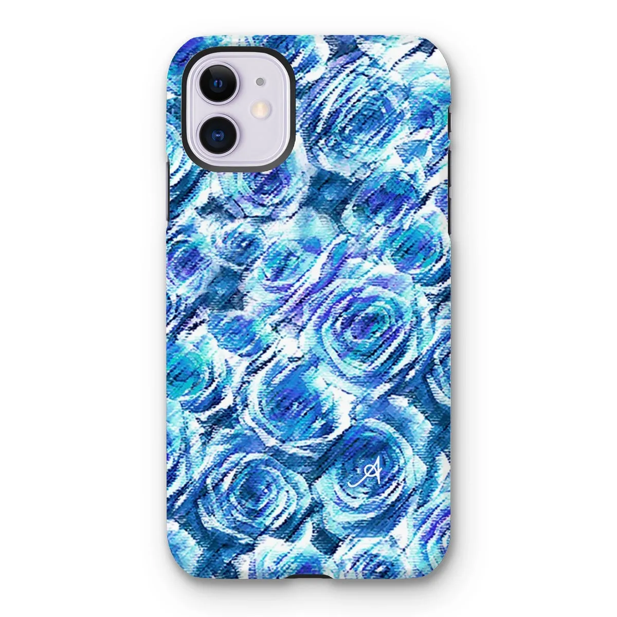 Textured Roses Cornflower Amanya Design Tough Phone Case