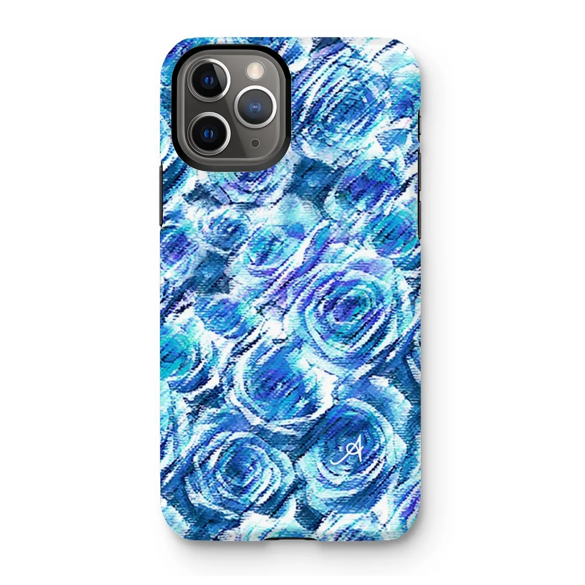 Textured Roses Cornflower Amanya Design Tough Phone Case