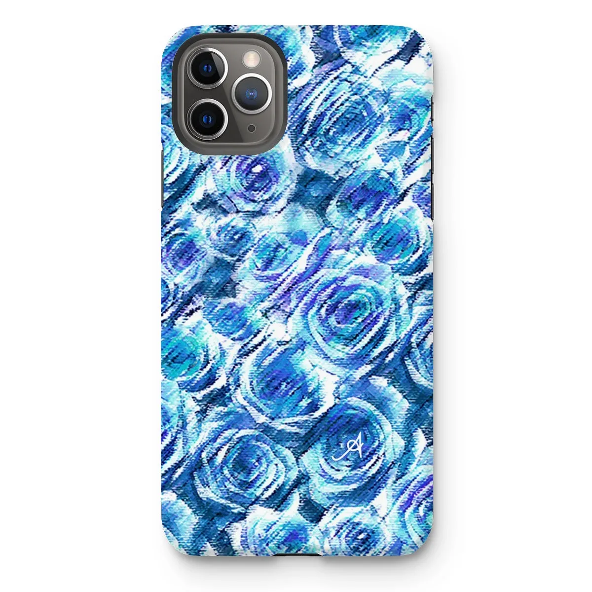 Textured Roses Cornflower Amanya Design Tough Phone Case