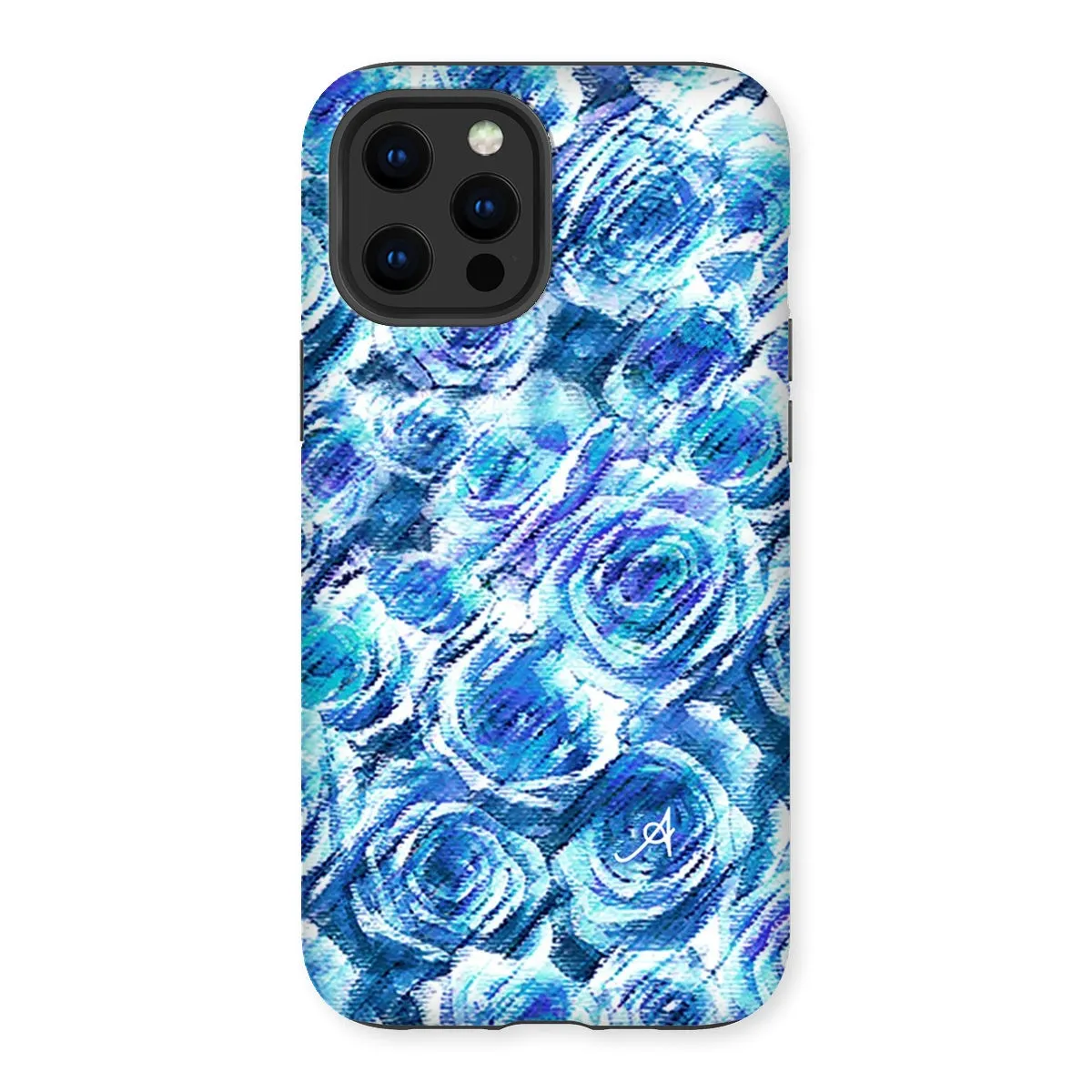 Textured Roses Cornflower Amanya Design Tough Phone Case