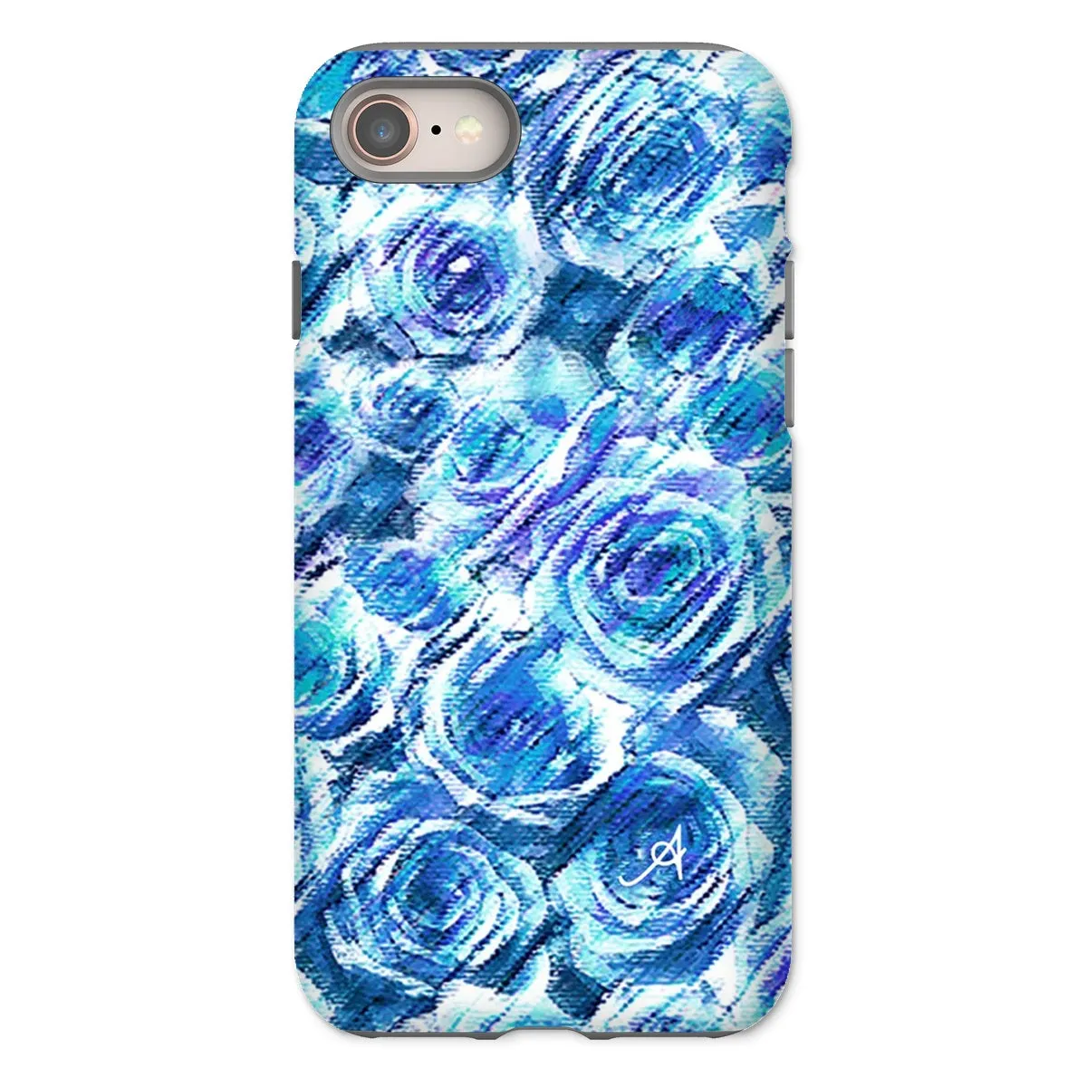 Textured Roses Cornflower Amanya Design Tough Phone Case