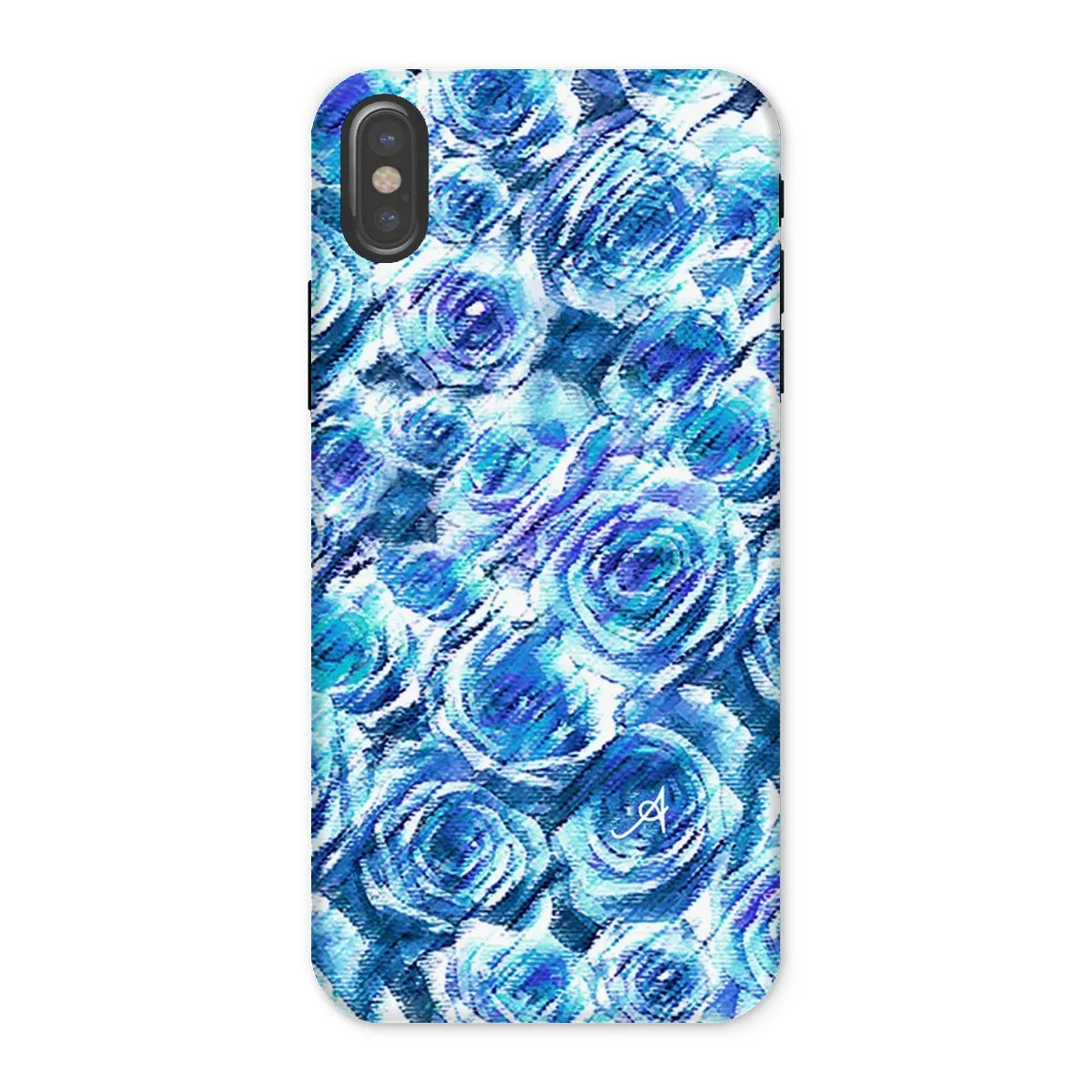 Textured Roses Cornflower Amanya Design Tough Phone Case