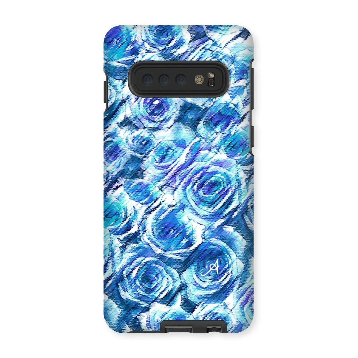 Textured Roses Cornflower Amanya Design Tough Phone Case