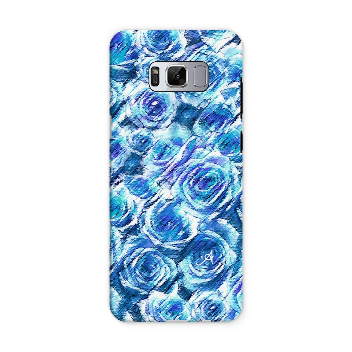 Textured Roses Cornflower Amanya Design Tough Phone Case