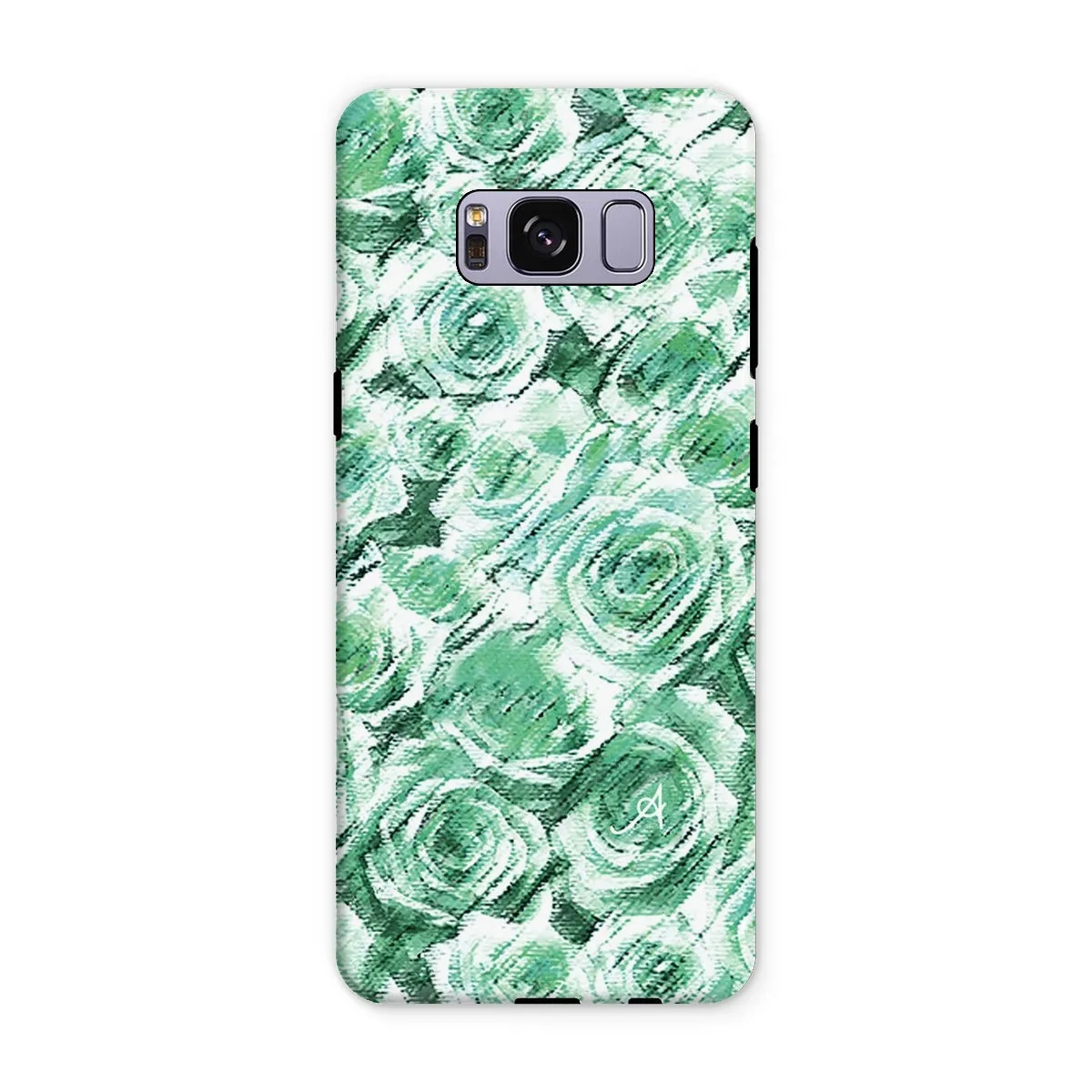 Textured Roses Mint Amanya Design Tough Phone Case