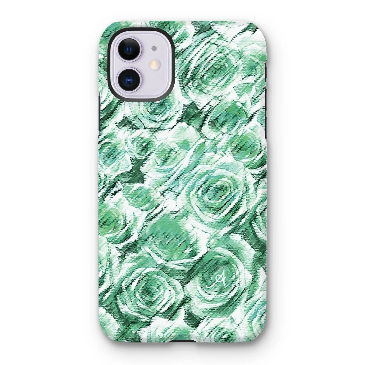 Textured Roses Mint Amanya Design Tough Phone Case