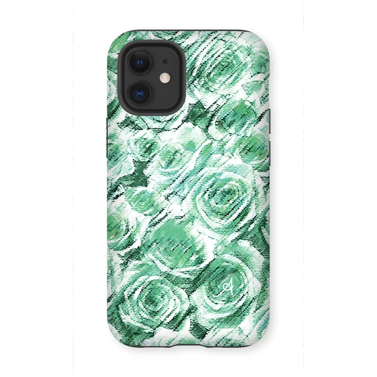 Textured Roses Mint Amanya Design Tough Phone Case