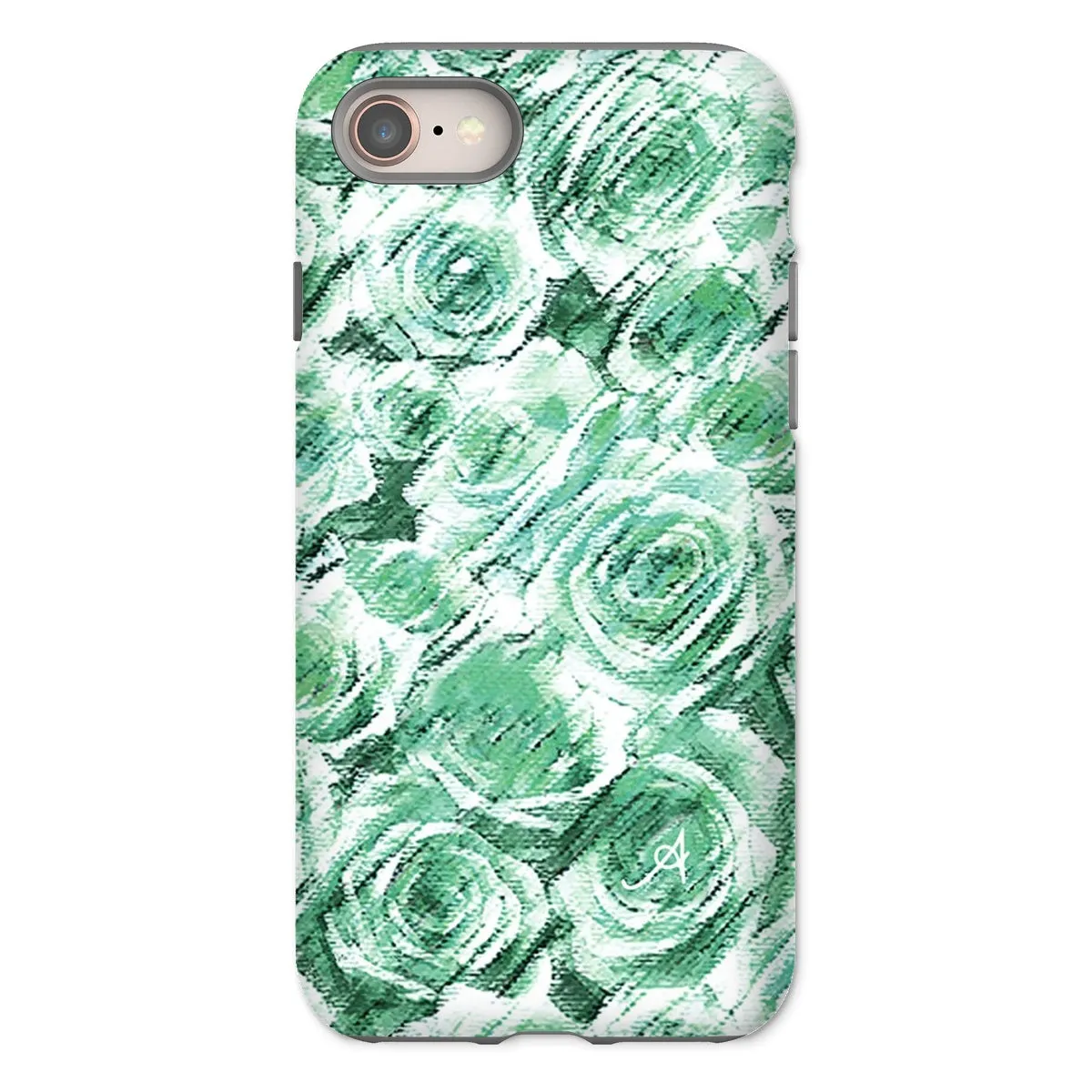 Textured Roses Mint Amanya Design Tough Phone Case