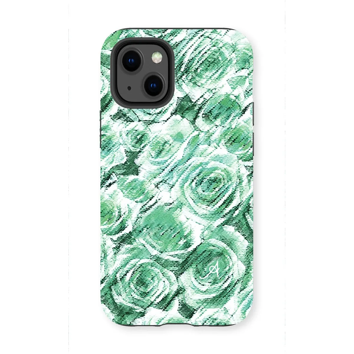 Textured Roses Mint Amanya Design Tough Phone Case