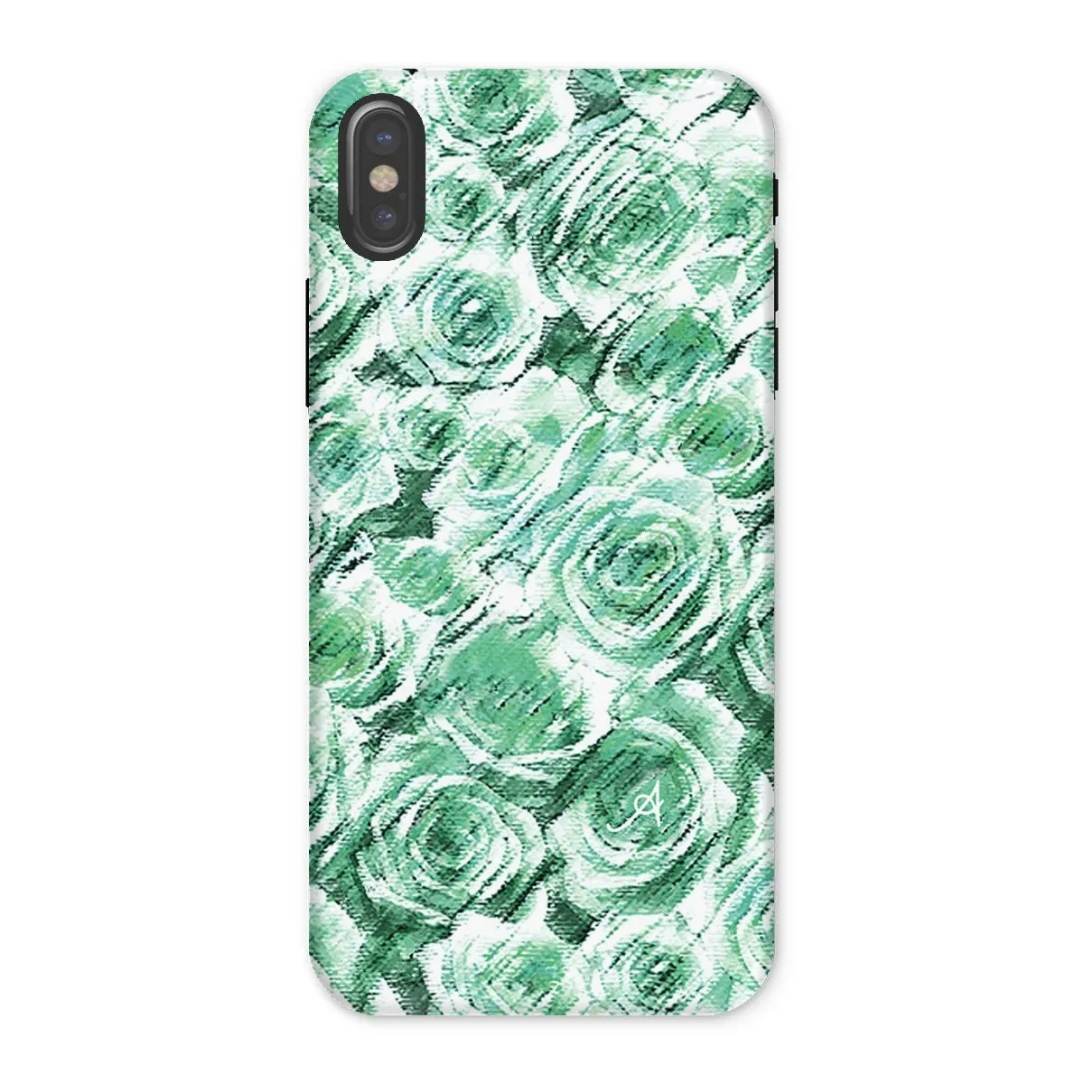 Textured Roses Mint Amanya Design Tough Phone Case