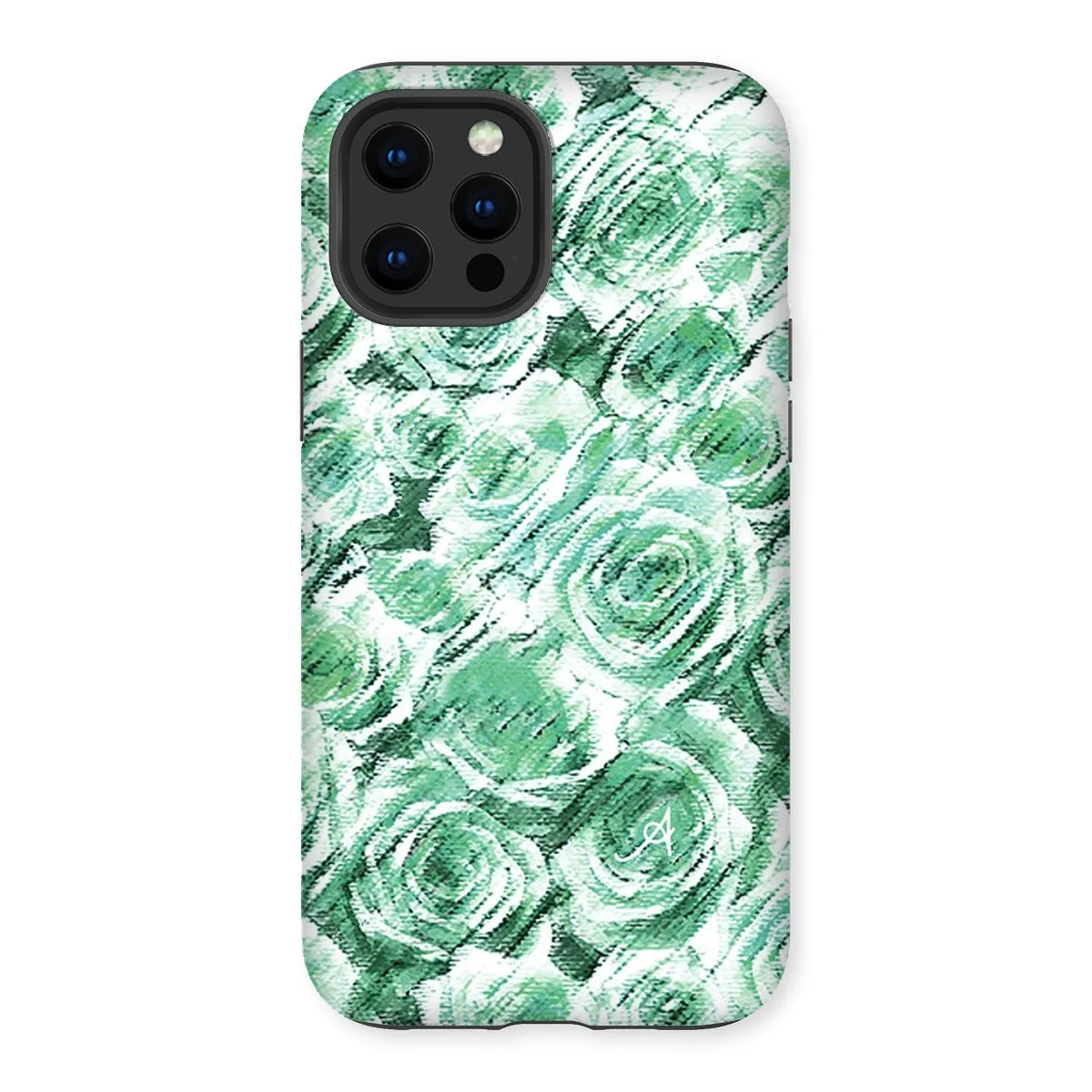 Textured Roses Mint Amanya Design Tough Phone Case