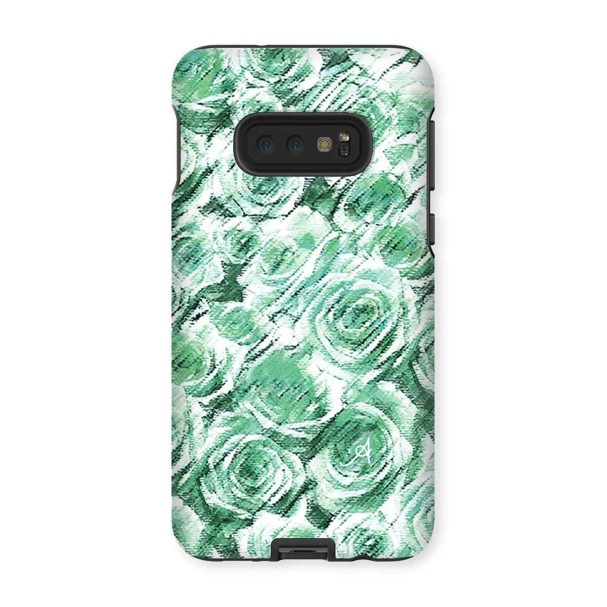 Textured Roses Mint Amanya Design Tough Phone Case