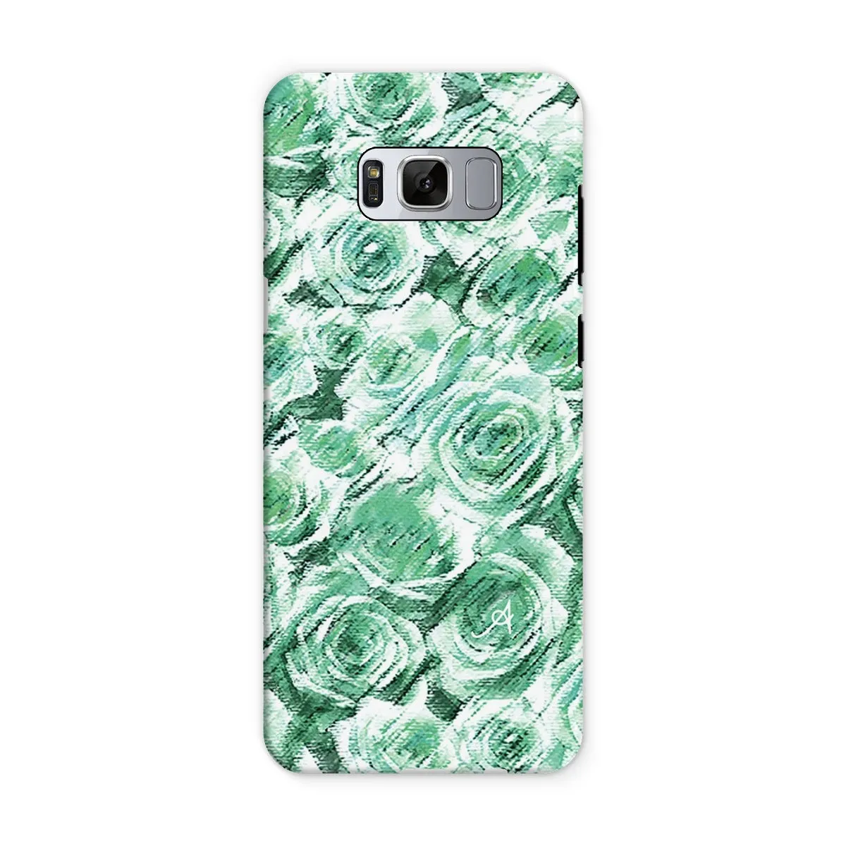 Textured Roses Mint Amanya Design Tough Phone Case