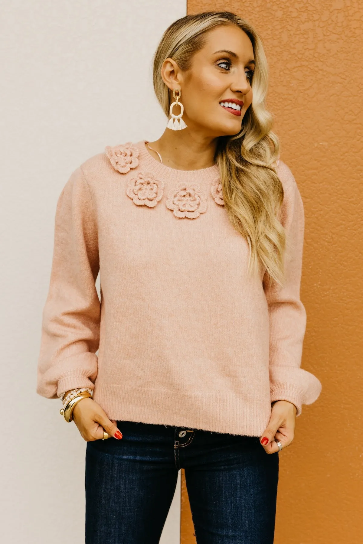 The Penny Floral Bib Sweater