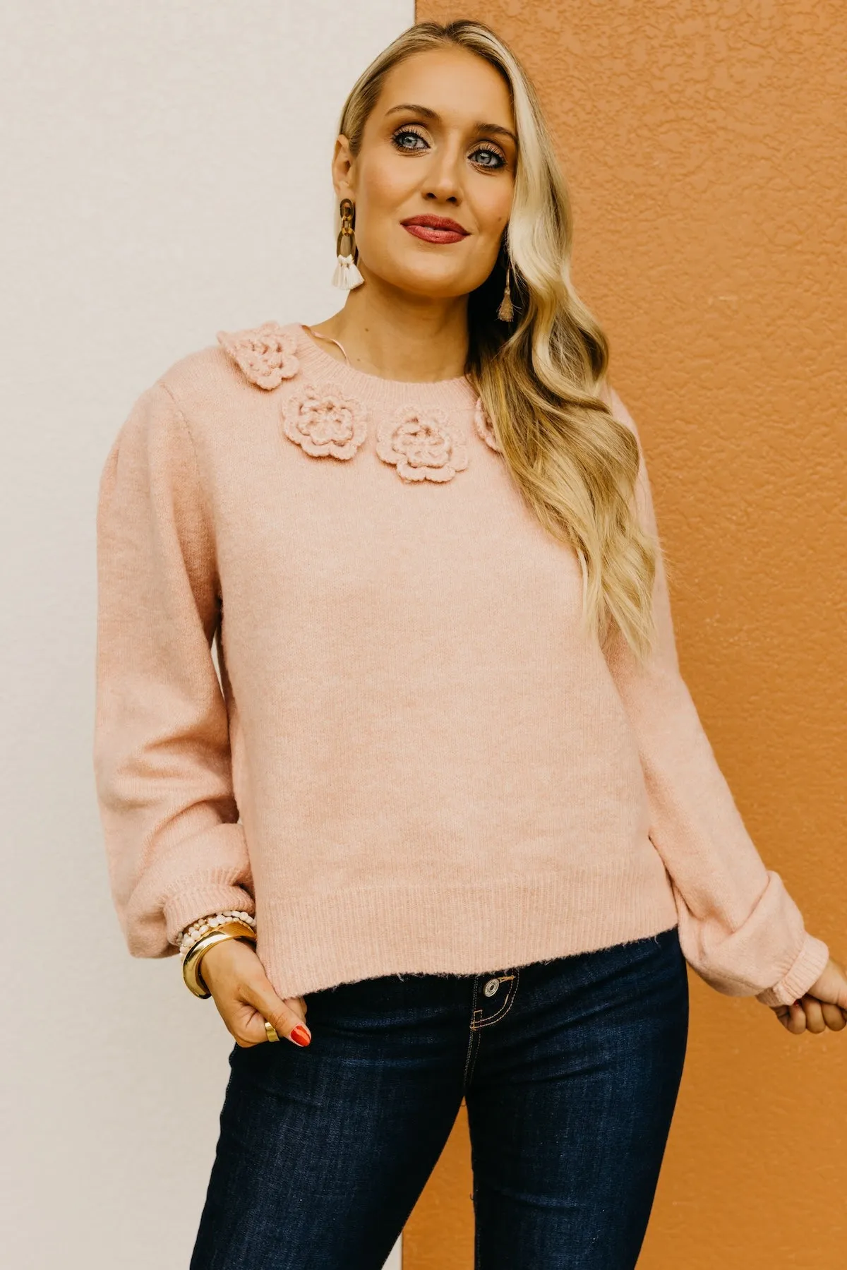 The Penny Floral Bib Sweater