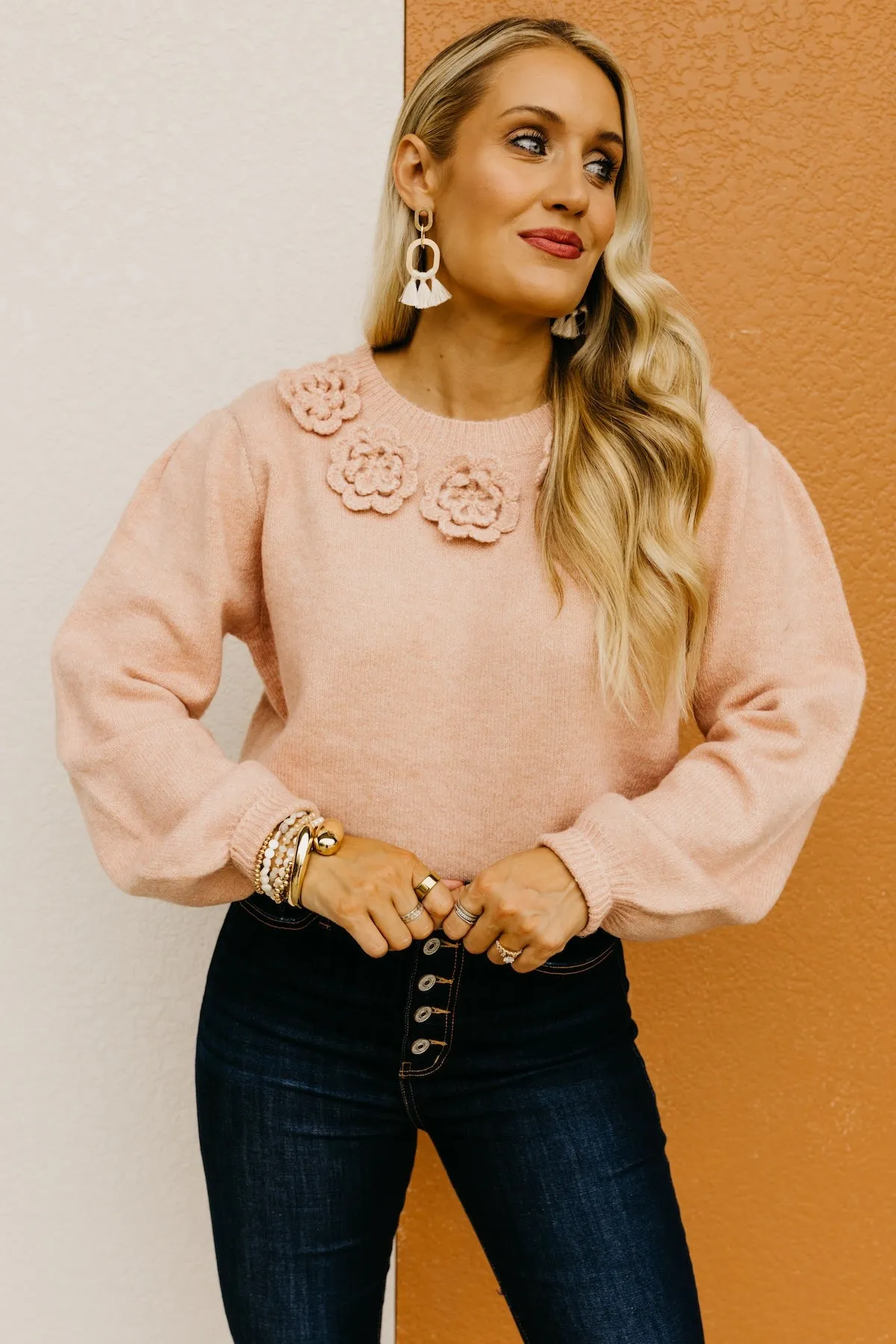 The Penny Floral Bib Sweater