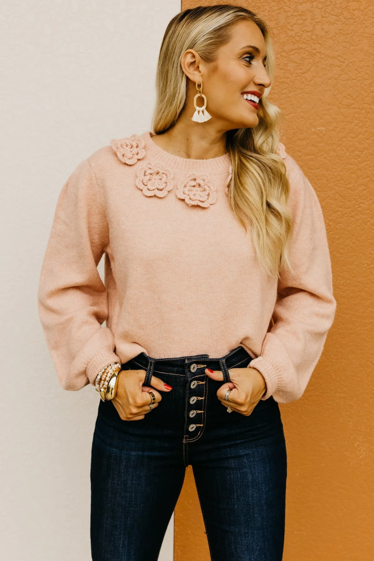 The Penny Floral Bib Sweater