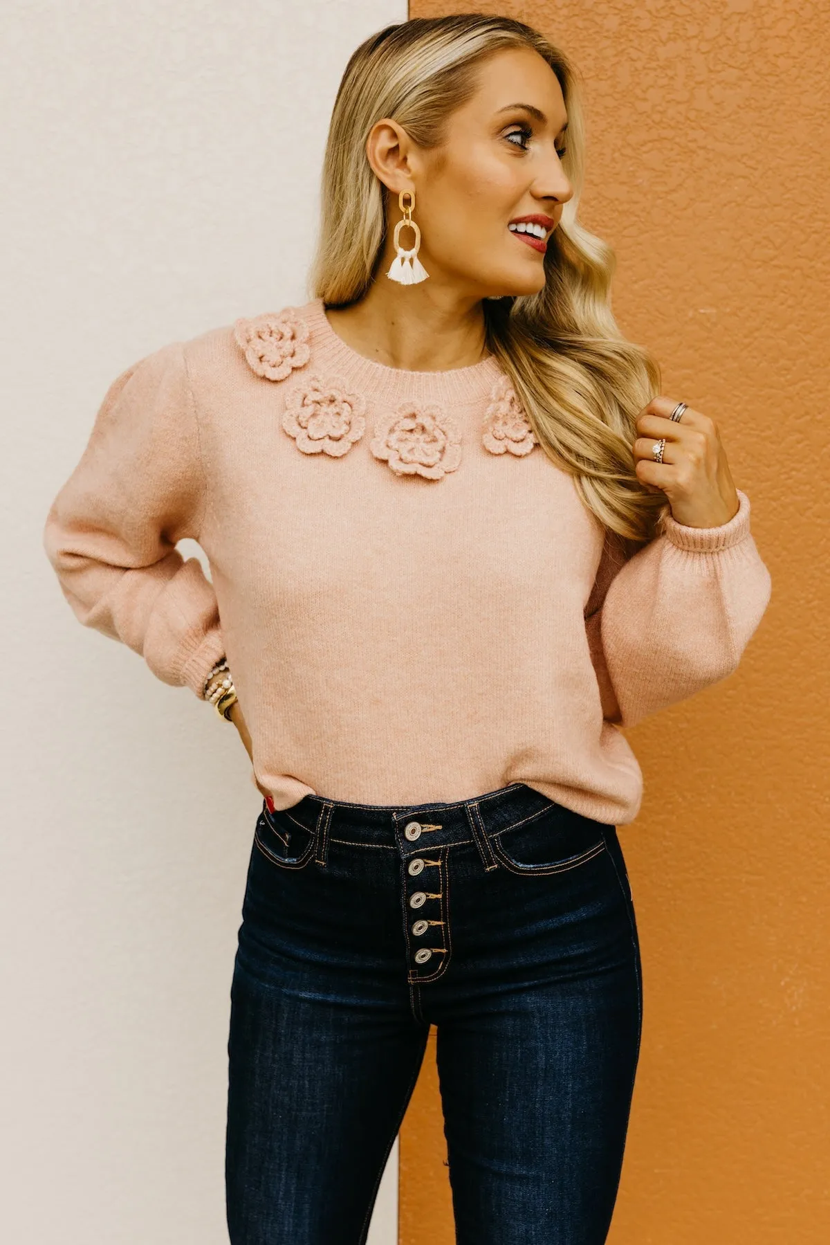 The Penny Floral Bib Sweater