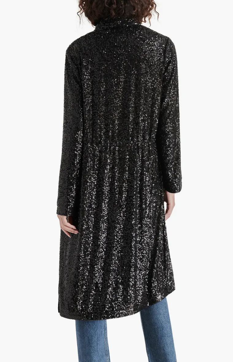 The Show Stopper Sequin Duster - Black