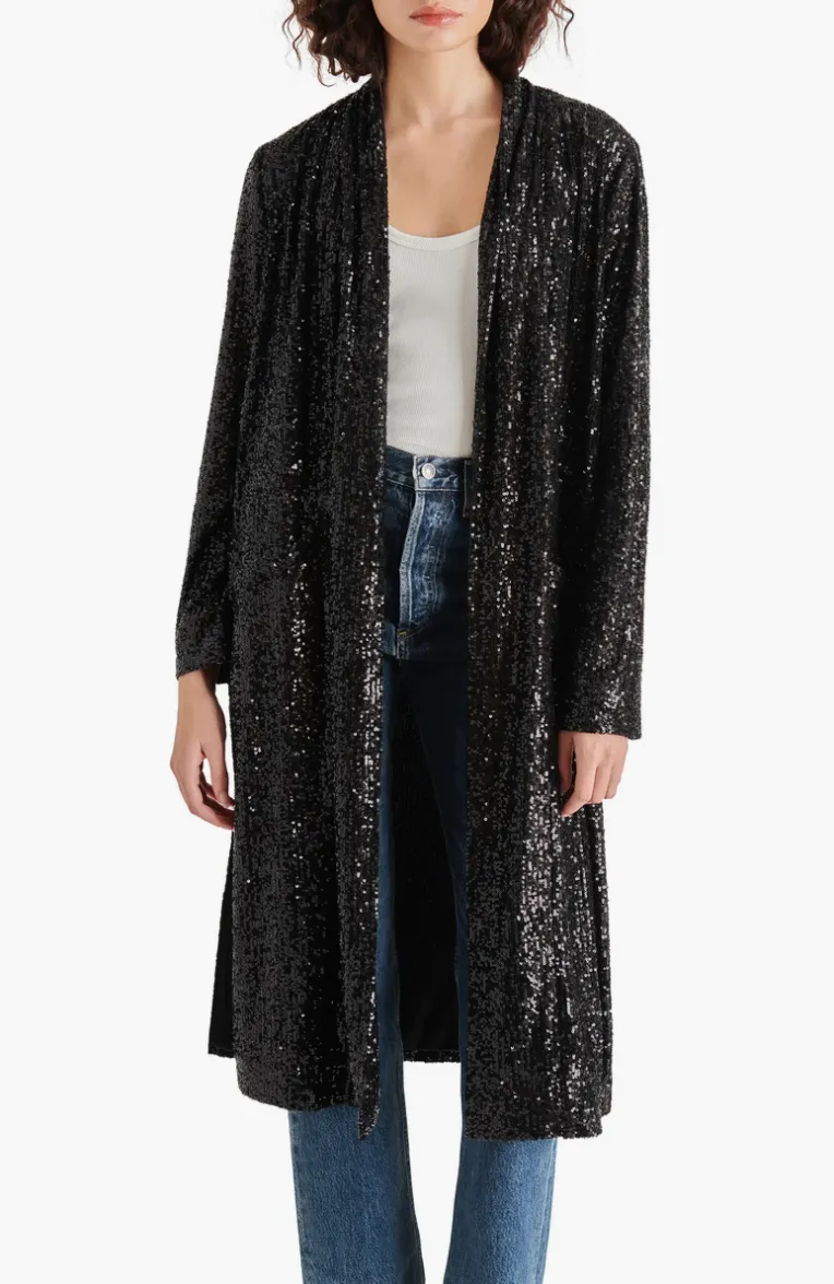 The Show Stopper Sequin Duster - Black