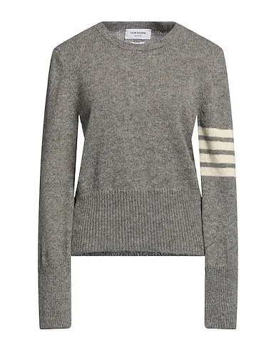 THOM BROWNE  |Crew Neck Wool Long Sleeves Plain Logo V-neck & Crew neck