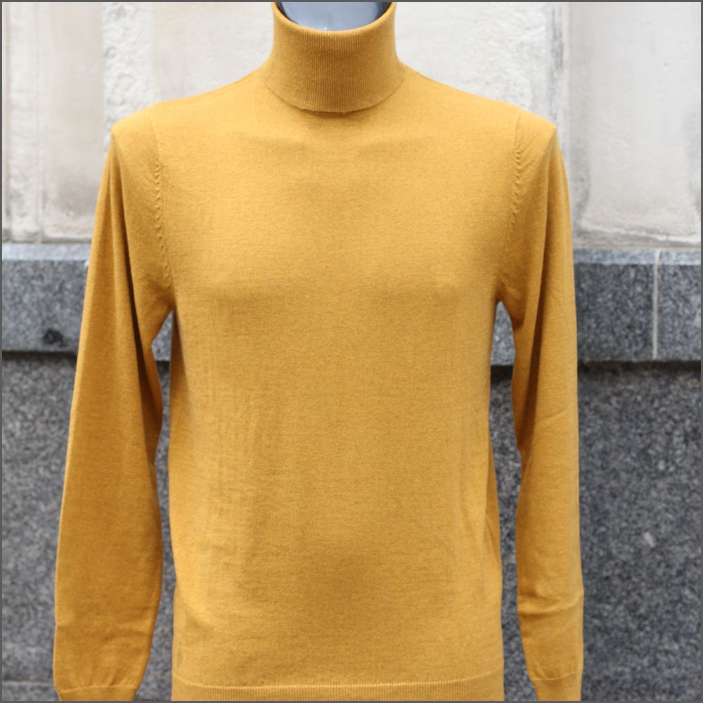 Tootal Mustard Wool Blend Roll Neck.