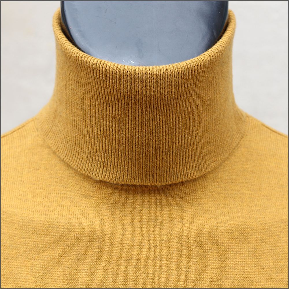 Tootal Mustard Wool Blend Roll Neck.